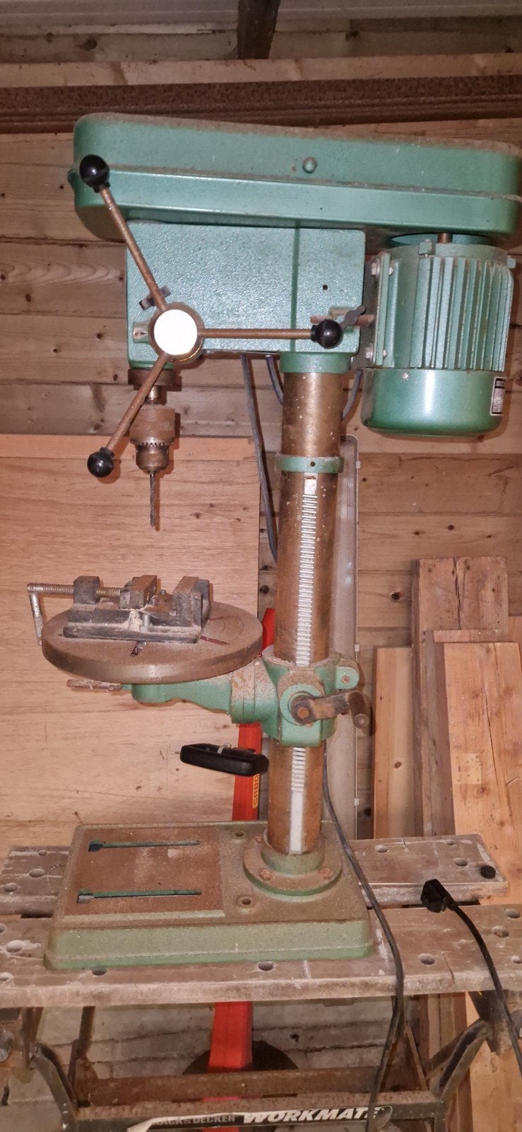 Ferm FM16 Kolomboormachine - Zware machine, Doe-het-zelf en Verbouw, Gereedschap | Boormachines, Ophalen, Gebruikt, Minder dan 400 watt