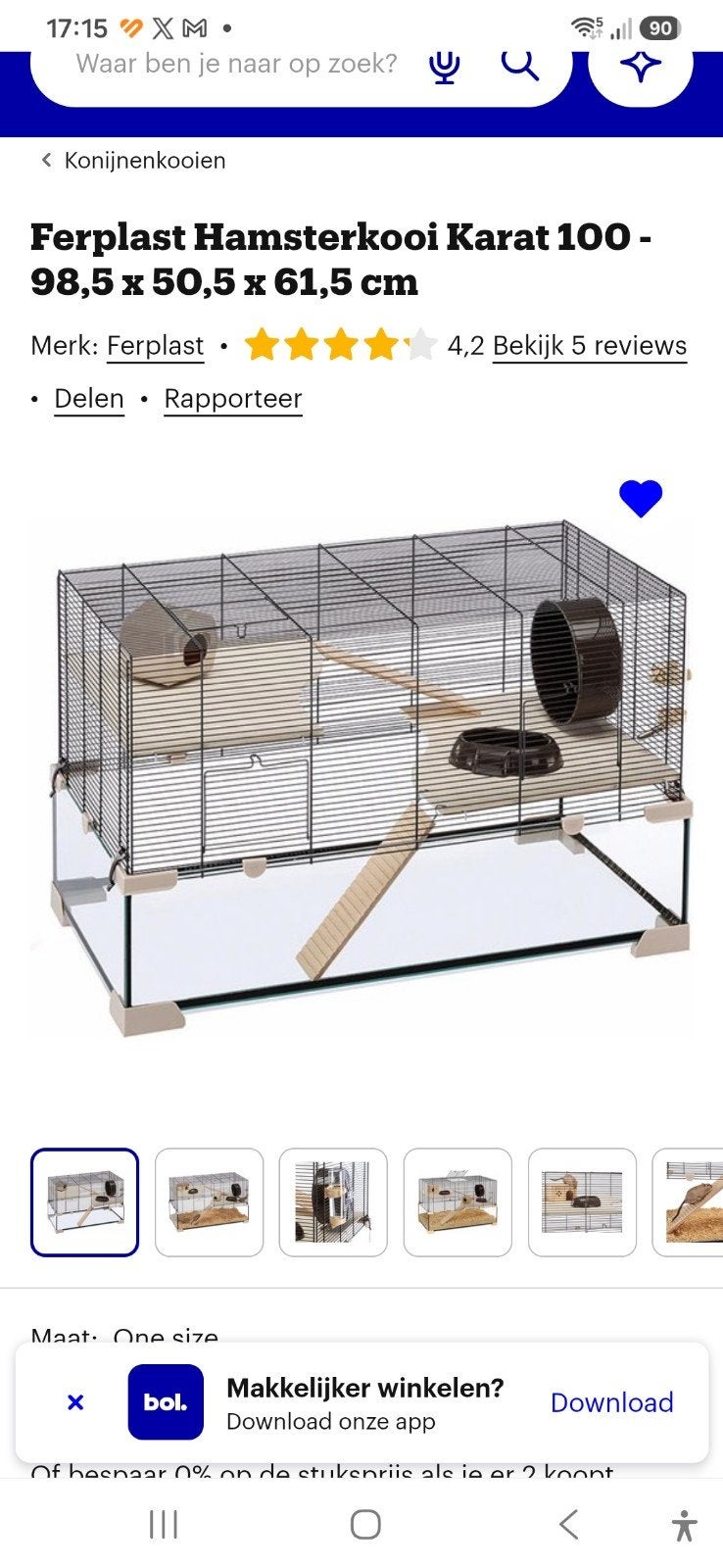 Hamsterkooi met veel toebehorem, Dieren en Toebehoren, Kooi, Zo goed als nieuw, Hamster, 75 tot 110 cm