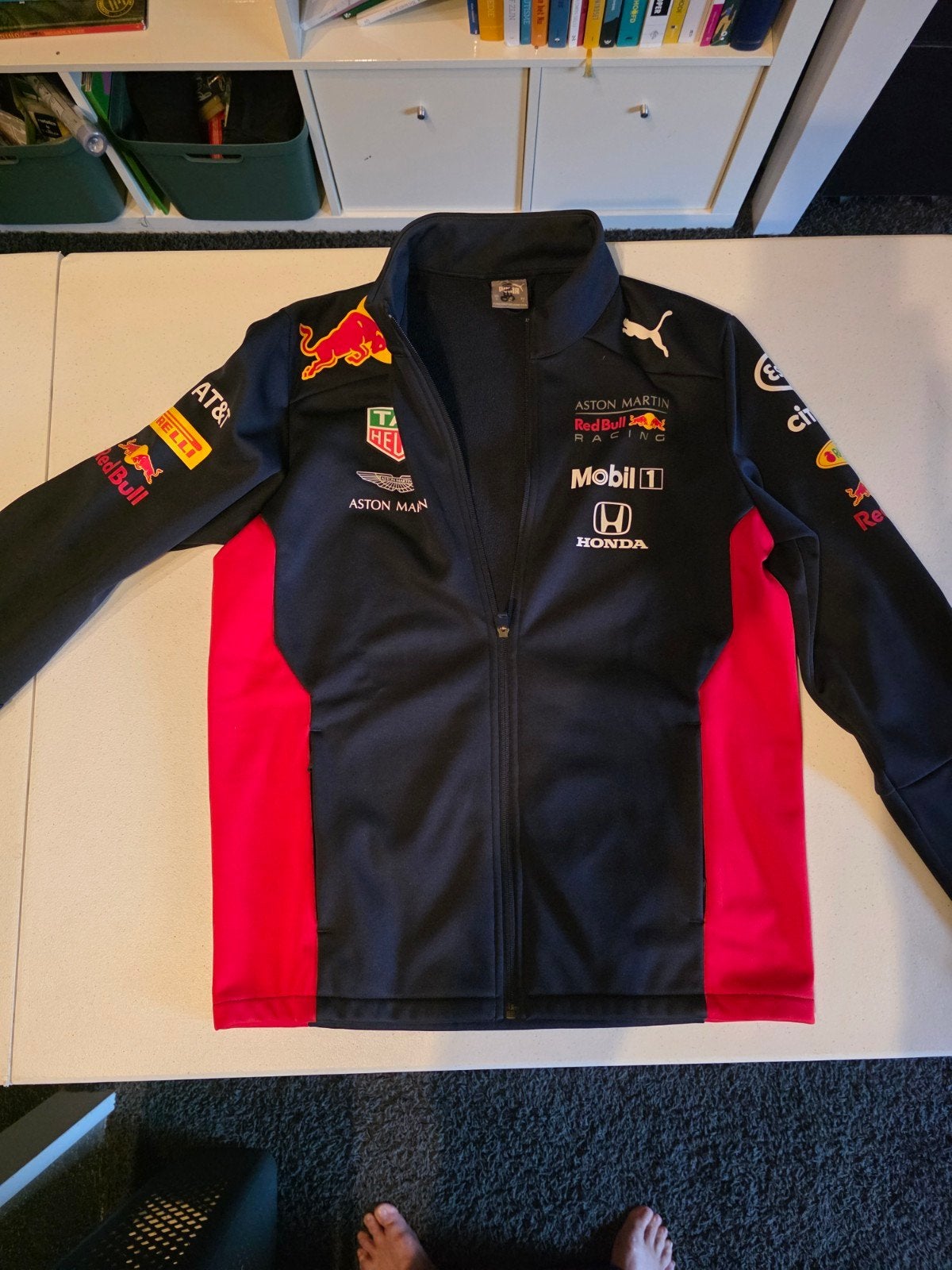 Formule 1 Jas Max Verstappen - Zo goed als nieuw - Maat S, Blauw, Ophalen of Verzenden, Zo goed als nieuw, Max verstappen