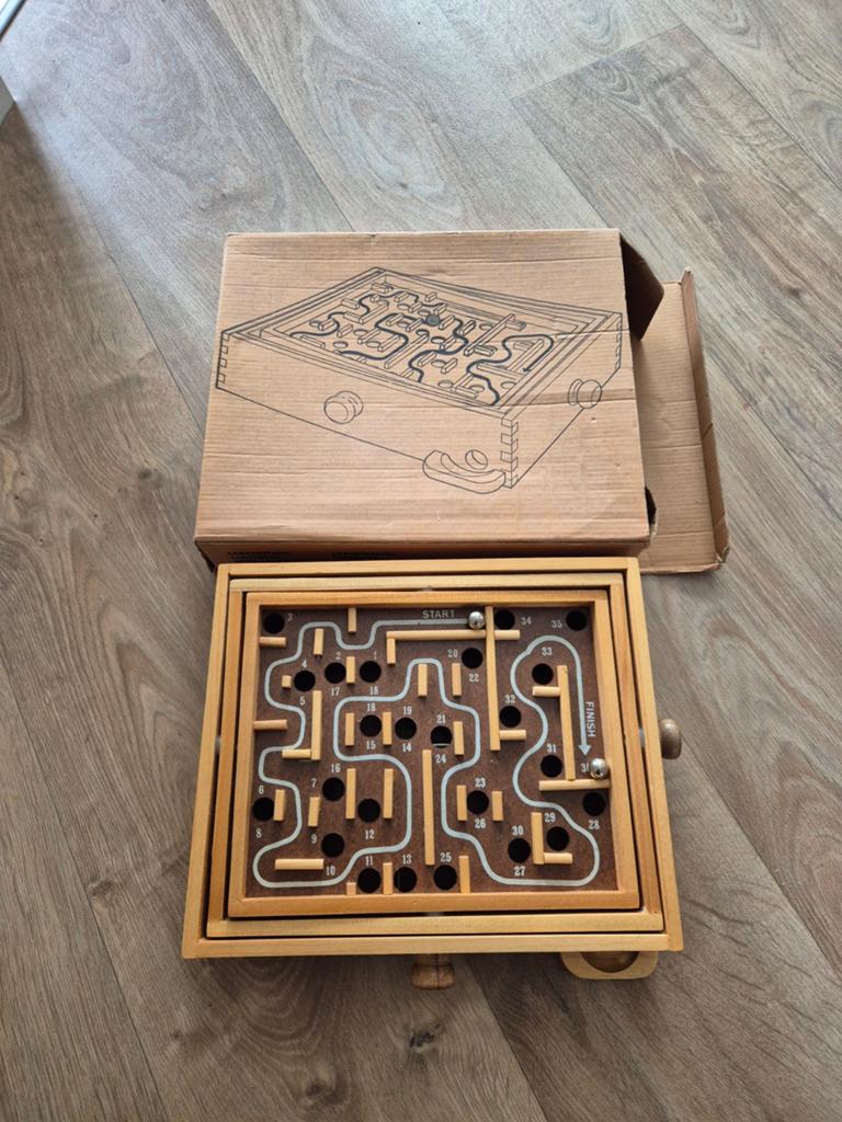 IKEA Labyrintspel - Klassiek Houten Labyrint Spel, IKEA, Een of twee spelers, Ophalen of Verzenden, Zo goed als nieuw