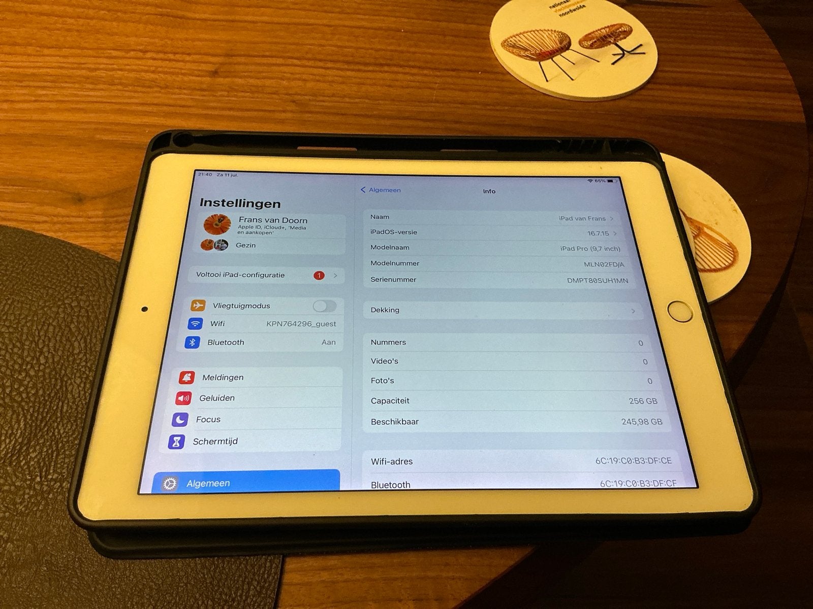 Apple iPad Pro (9.7 inch) 256GB Wi-Fi - In goede staat, Computers en Software, Apple iPads, 9 inch, Gebruikt, Ophalen of Verzenden