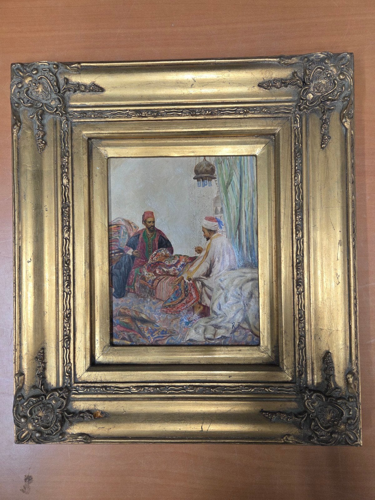Antiek schilderij oriëntalistische voorstelling, R.I., Ophalen of Verzenden