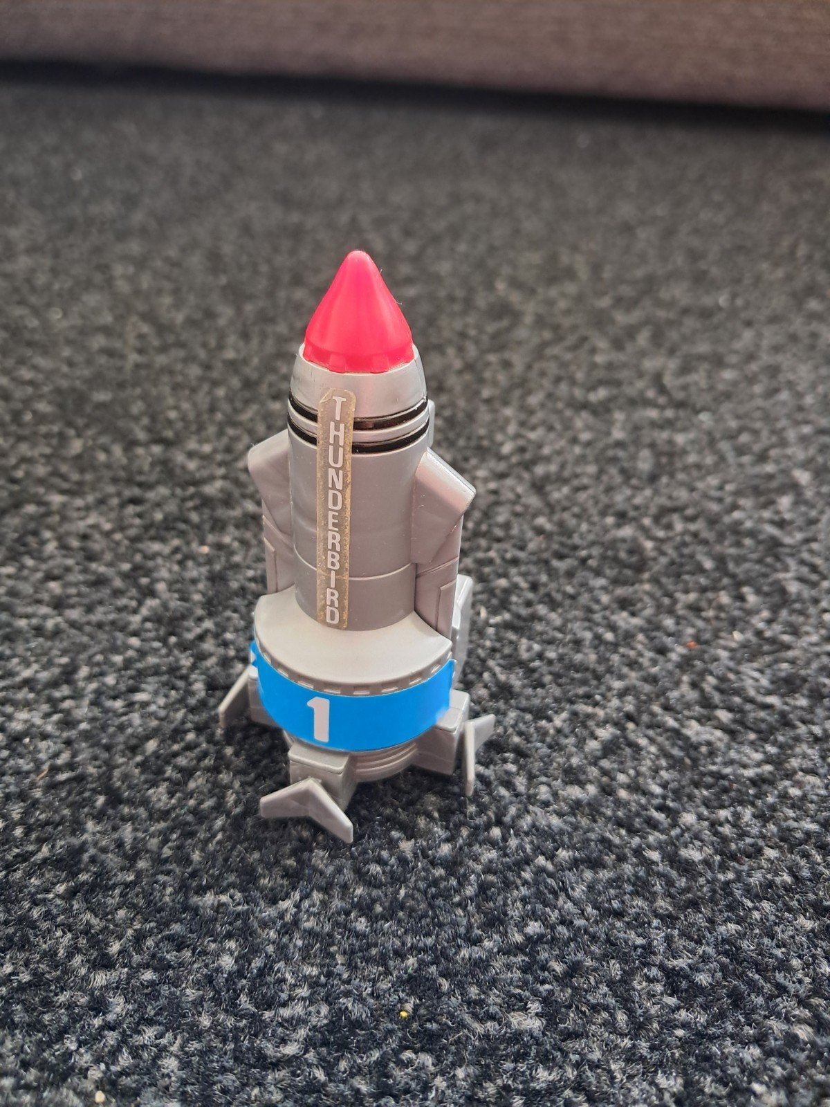 Thunderbird 1 raket speelgoedfiguur - 8cm plastic, Ophalen of Verzenden, Gebruikt