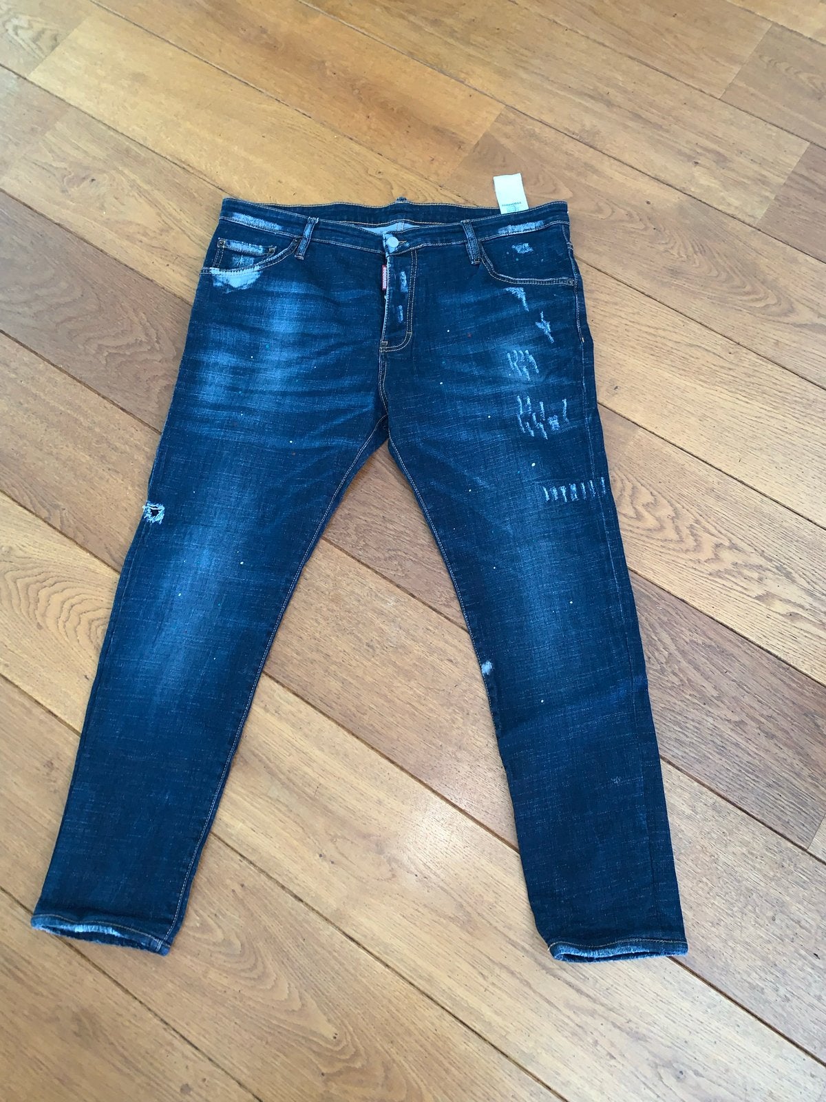 Dsquared2 Tidy Biker Jeans - Maat 54 origineel, Ophalen of Verzenden, Zo goed als nieuw, Blauw, Overige jeansmaten