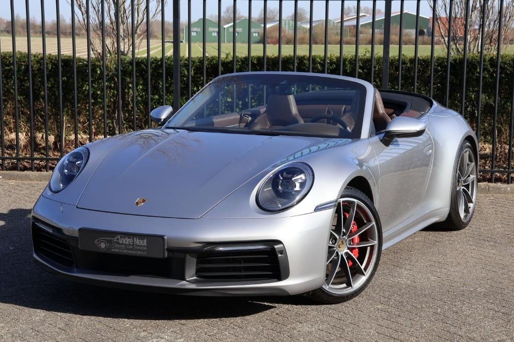 Porsche 911 3.0 Carrera S 450PK PDK 2020 Grijs cabriolet, Auto's, Porsche, Automaat, Achterwielaandrijving, Cabriolet, 4 stoelen