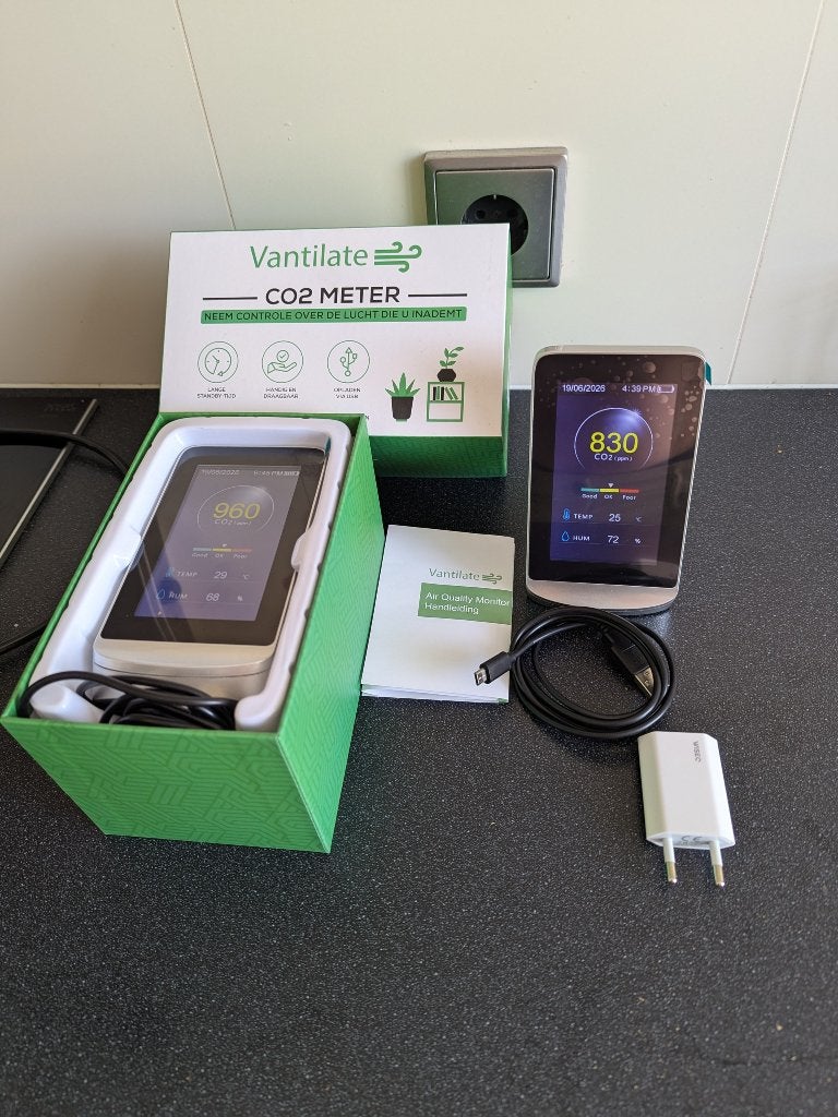 Vantilate Co2 meters 2 x, Overige typen, Kunststof, Ophalen of Verzenden, Zo goed als nieuw