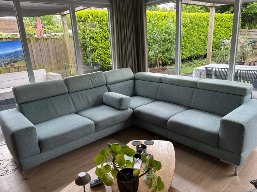 Hoekbank Montel 2,50 bij 2,50, Ophalen, Gebruikt, Leer, Modern