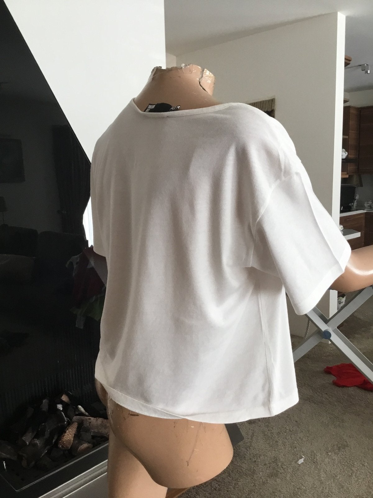 MOSCHINO T-shirt maat s origineel ZGAN 1 keer gedragen, F, Wit, Zo goed als nieuw, Korte mouw