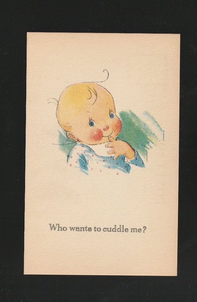 Ansicht Wie knuffelt mij B07-15, Ophalen of Verzenden, 1920 tot 1940, Ongelopen
