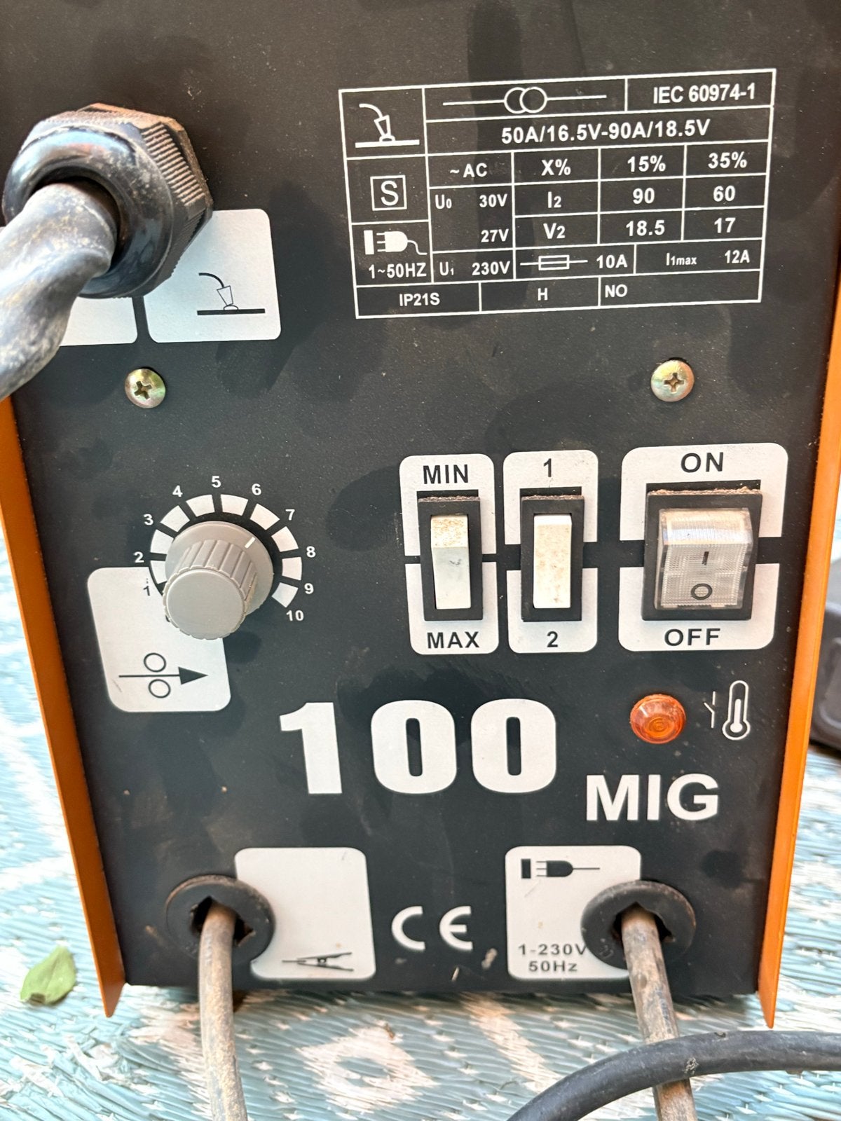MIG lasapparaat zonder gas, compleet met masker en draad, Ophalen, Zo goed als nieuw, Minder dan 150 ampère, Overige typen