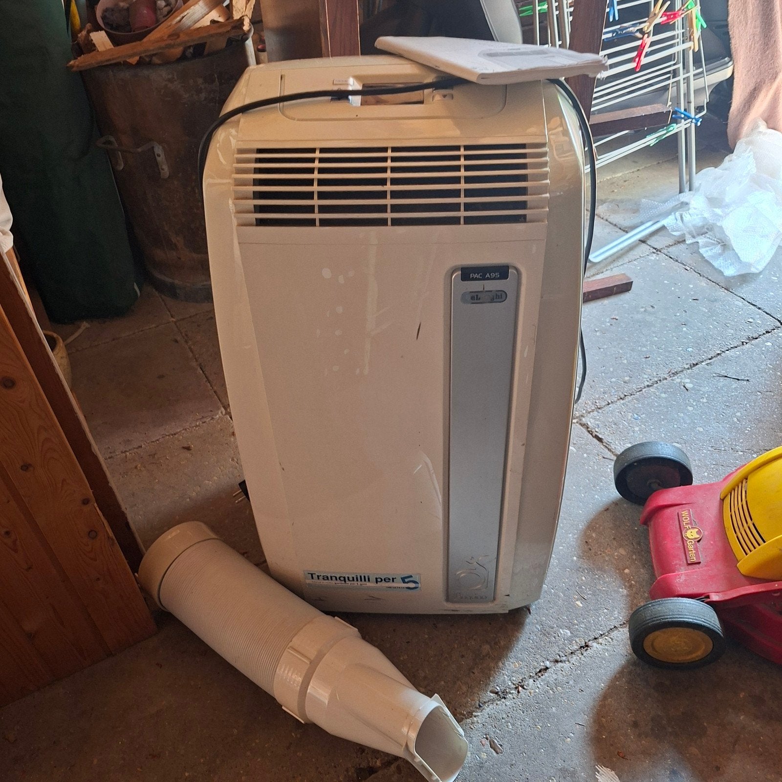 DeLonghi PAC A95 Mobiele Airco - Waterlekkage - Spotprijs, Witgoed en Apparatuur, Airco's, Mobiele airco, Minder dan 60 m³, 3 snelheden of meer