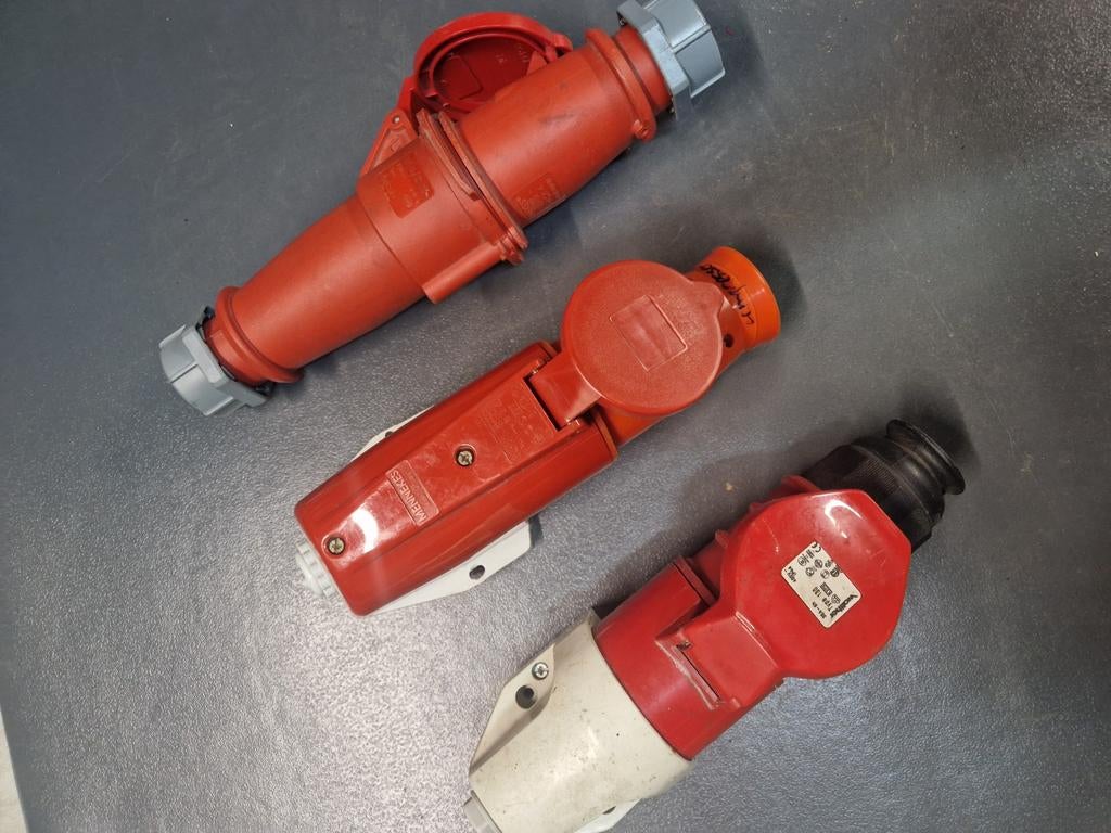 32A CEE Stekkers 380V - Krachtstroom Stekkers, Doe-het-zelf en Verbouw, Elektra en Kabels, Stekker, Ophalen of Verzenden