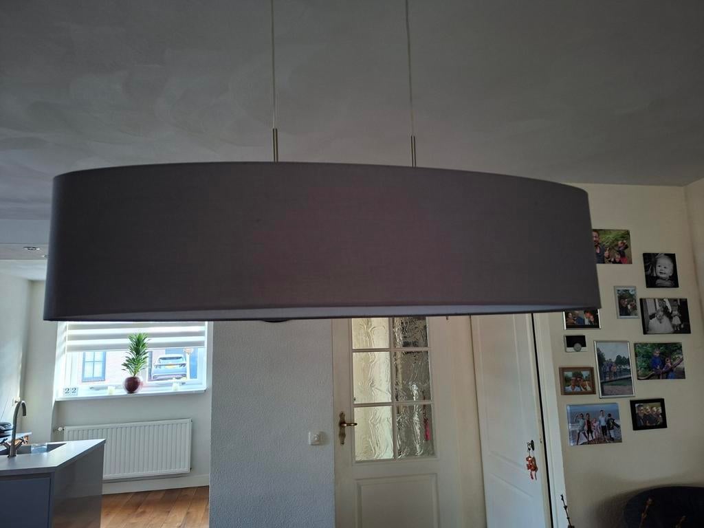 Grijze hanglamp.als nieuw, Ophalen, Zo goed als nieuw, Minder dan 50 cm