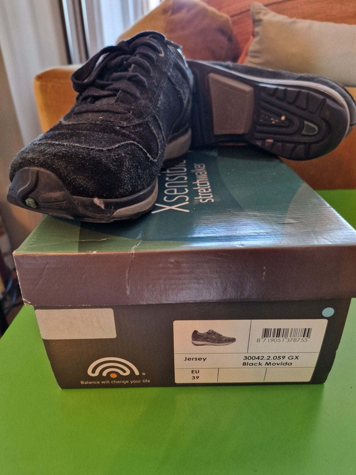 Xsensible Stretchwalker Sneakers Zwart Maat 39, Xsensible, Zwart, Ophalen of Verzenden, Sneakers of Gympen