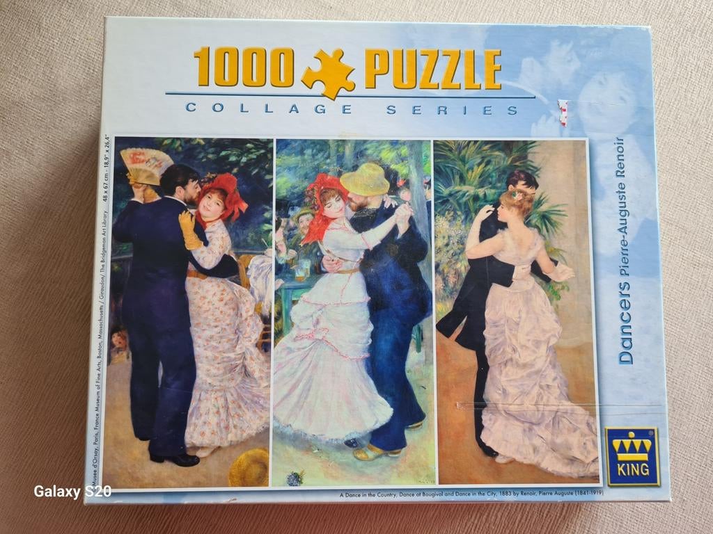 1000 stukjes puzzel Dancers Pierre-Auguste Renoir, Ophalen of Verzenden, 500 t/m 1500 stukjes, Zo goed als nieuw