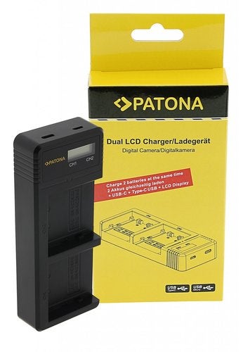 Dual LCD USB Charger JVC GY-HC500 HY-HC550 icl. USB-C Cable, Verzenden, Nieuw
