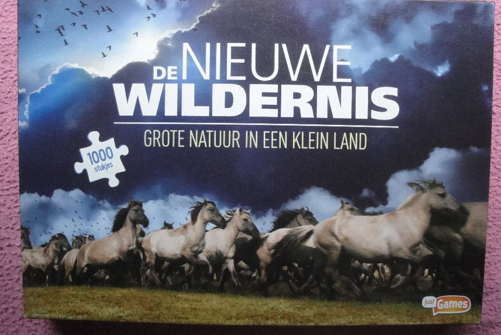 DE NIEUWE WILDERNIS JUST GAME PUZZLE 1.000st. 2,50euro, Hobby en Vrije tijd, Denksport en Puzzels, Ophalen of Verzenden, 500 t/m 1500 stukjes