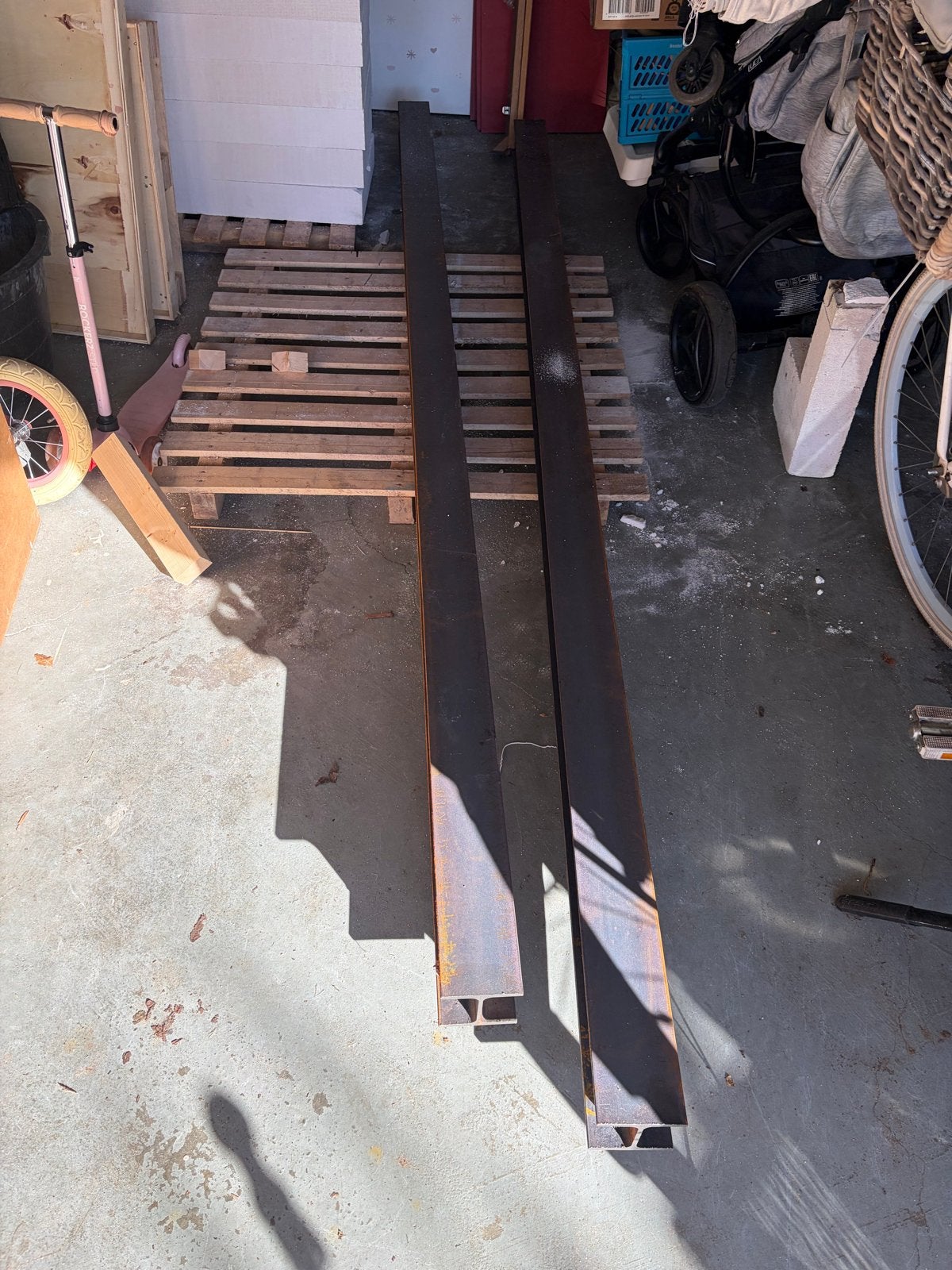 Twee ijzeren balken - HEA 100, 290 cm, Ophalen of Verzenden, Nieuw, IJzer
