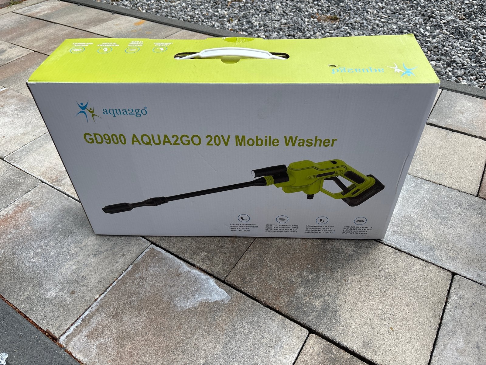 Aqua2go GD900 20V Mobiele Hogedrukreiniger, Ophalen, Nieuw, Accu