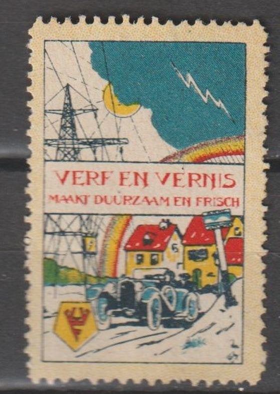Nederland cinderella jaren 30 Verf en Vernis, Postzegels en Munten, Postzegels | Nederland, Ophalen of Verzenden, T/m 1940, Postfris