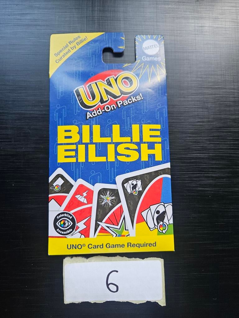 UNO Add-On Pack Billie Eilish 6/8, Ophalen of Verzenden, Nieuw