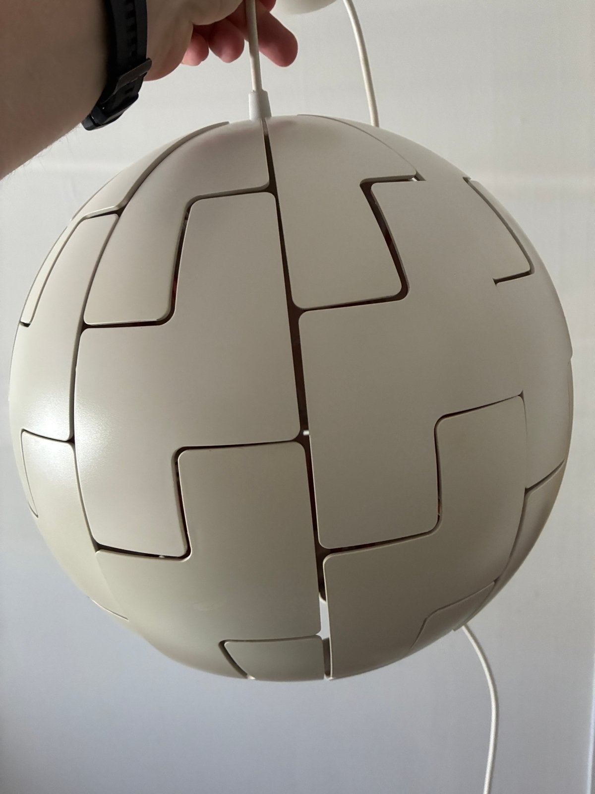 IKEA Nette lamp - Wit/Rood - Modern design, Ophalen, Gebruikt, Kunststof, E27 (groot)