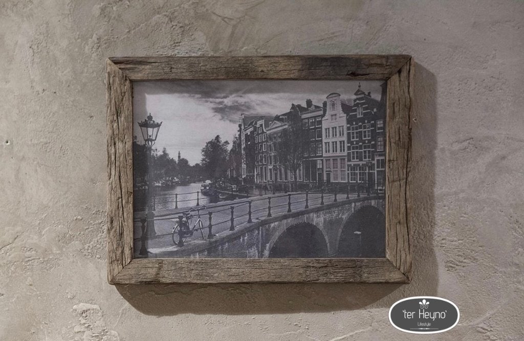 Oud houten truckwood fotolijst L foto stoer sober landelijk