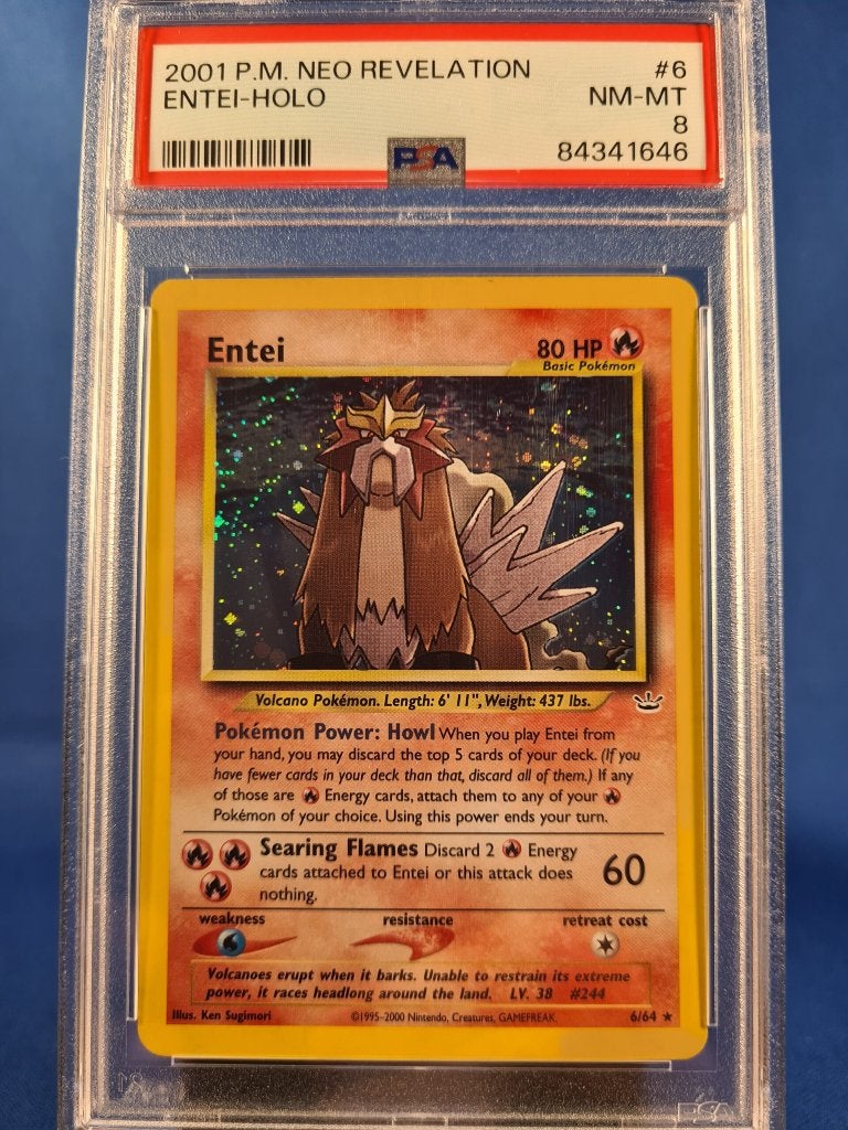 Entei 6/64 - Neo Revelation (PSA 8), Verzenden, Gebruikt