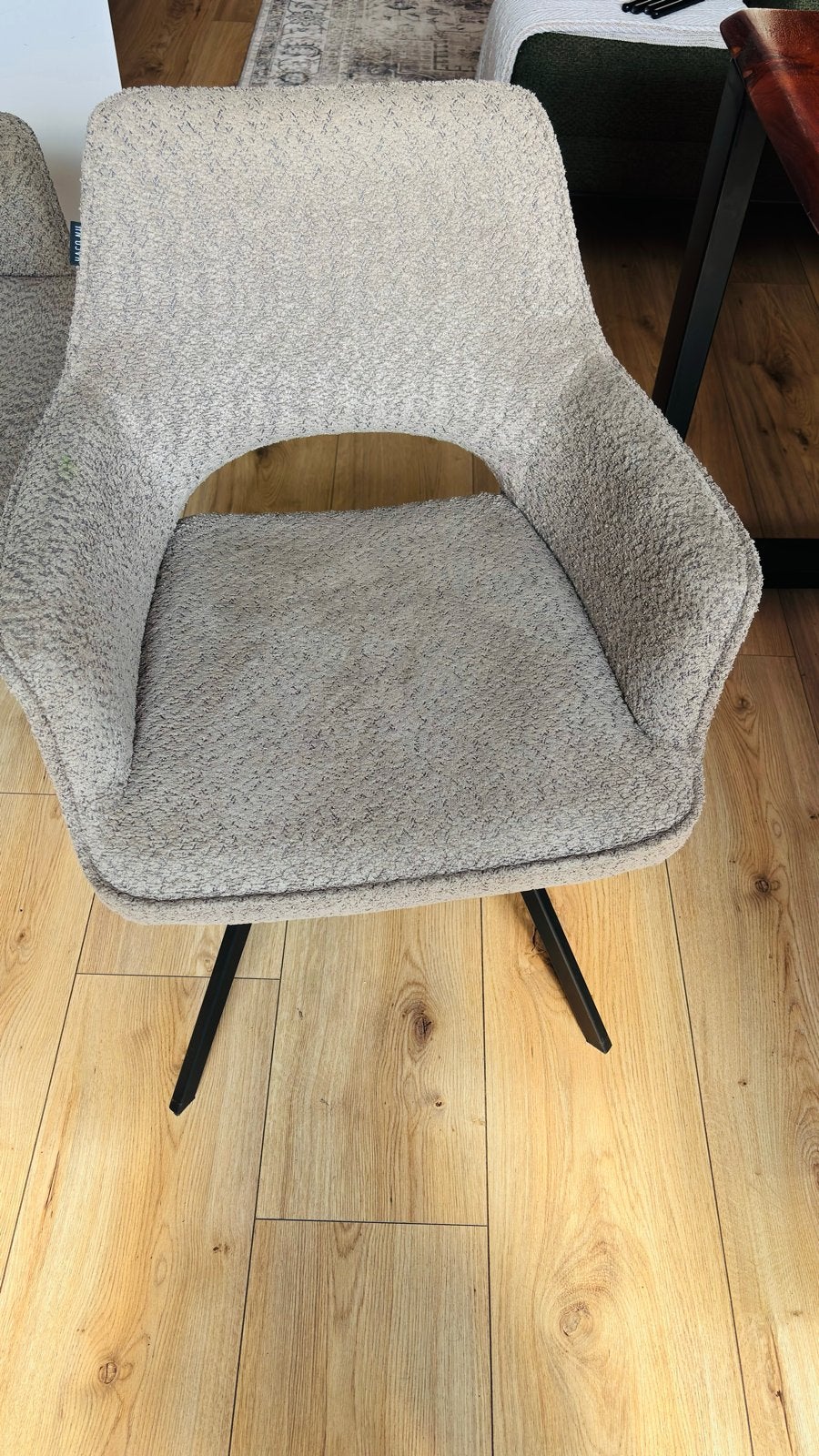 Set van 4 Haco teddy eetkamerstoelen beige & taupe, Overige kleuren, Ophalen of Verzenden, Zo goed als nieuw, Vier