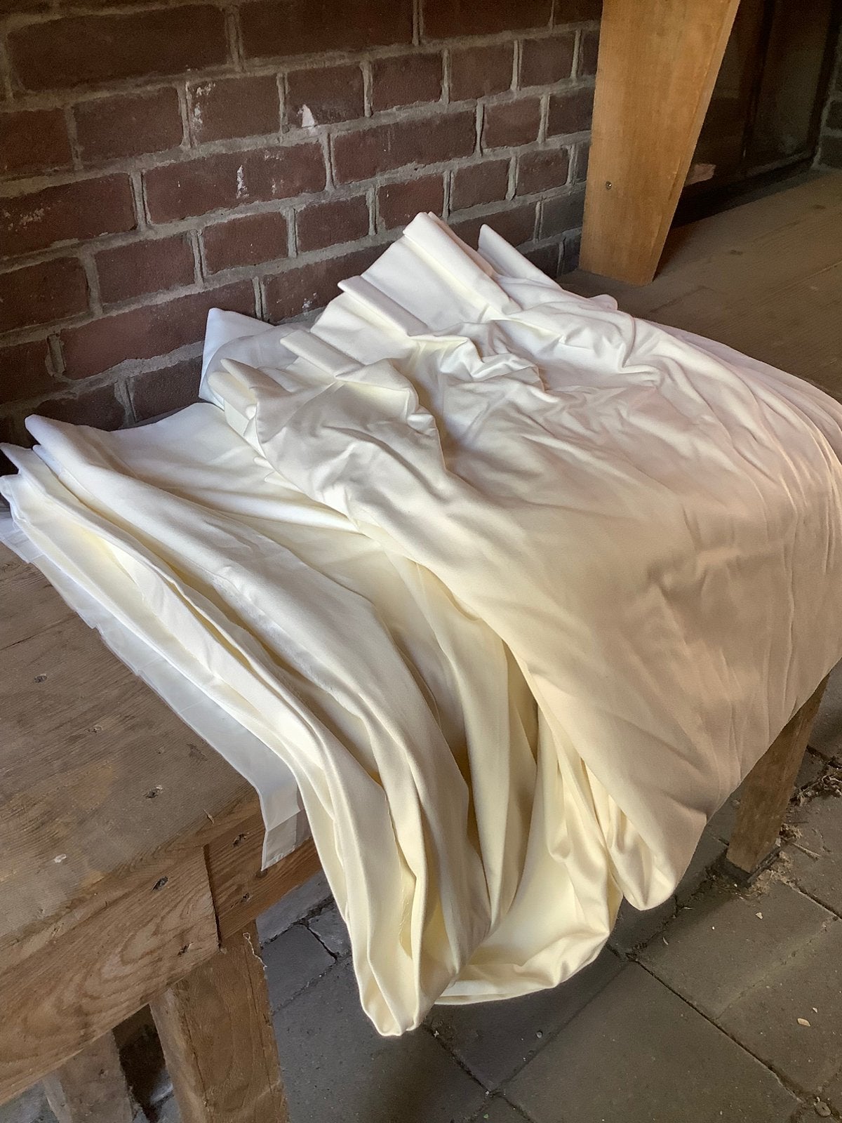 Nette off white gordijnen, Huis en Inrichting, Ophalen of Verzenden, Zo goed als nieuw, Wit