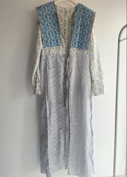 vintage A.F. Vandevorst katoenen blouse bewerkt als jurk, Maat 38/40 (M), Blauw, Nieuw, Ophalen of Verzenden