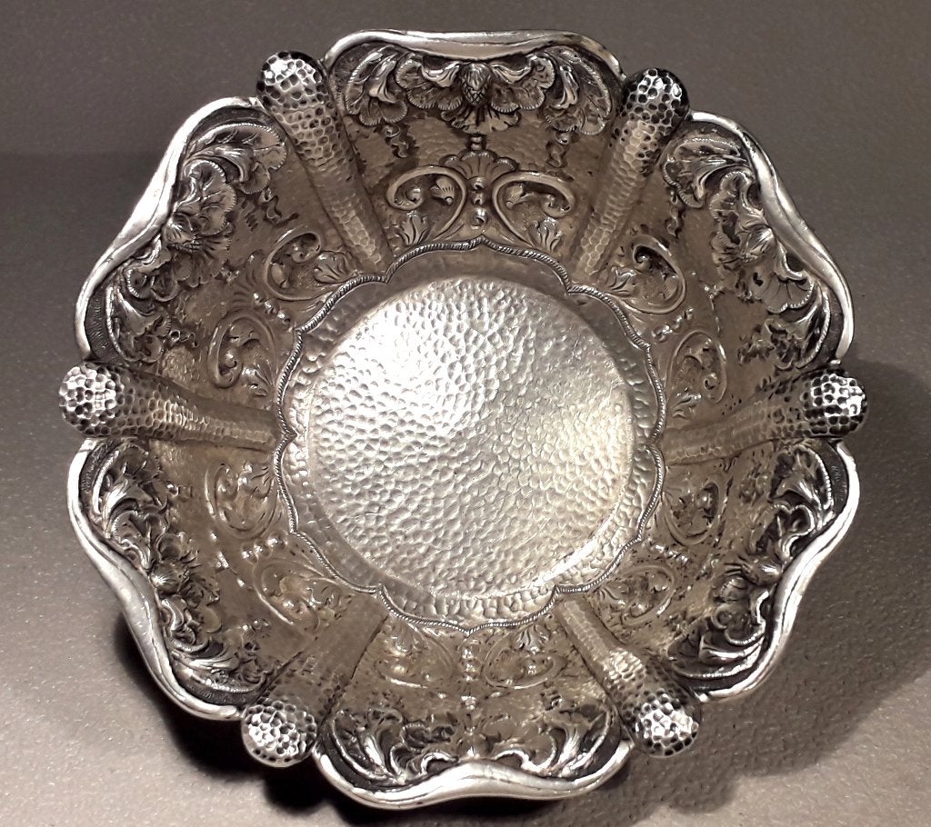 Antiek Djokja Zilver Kom Gemerkt, Antiek en Kunst, Verzenden, Zilver
