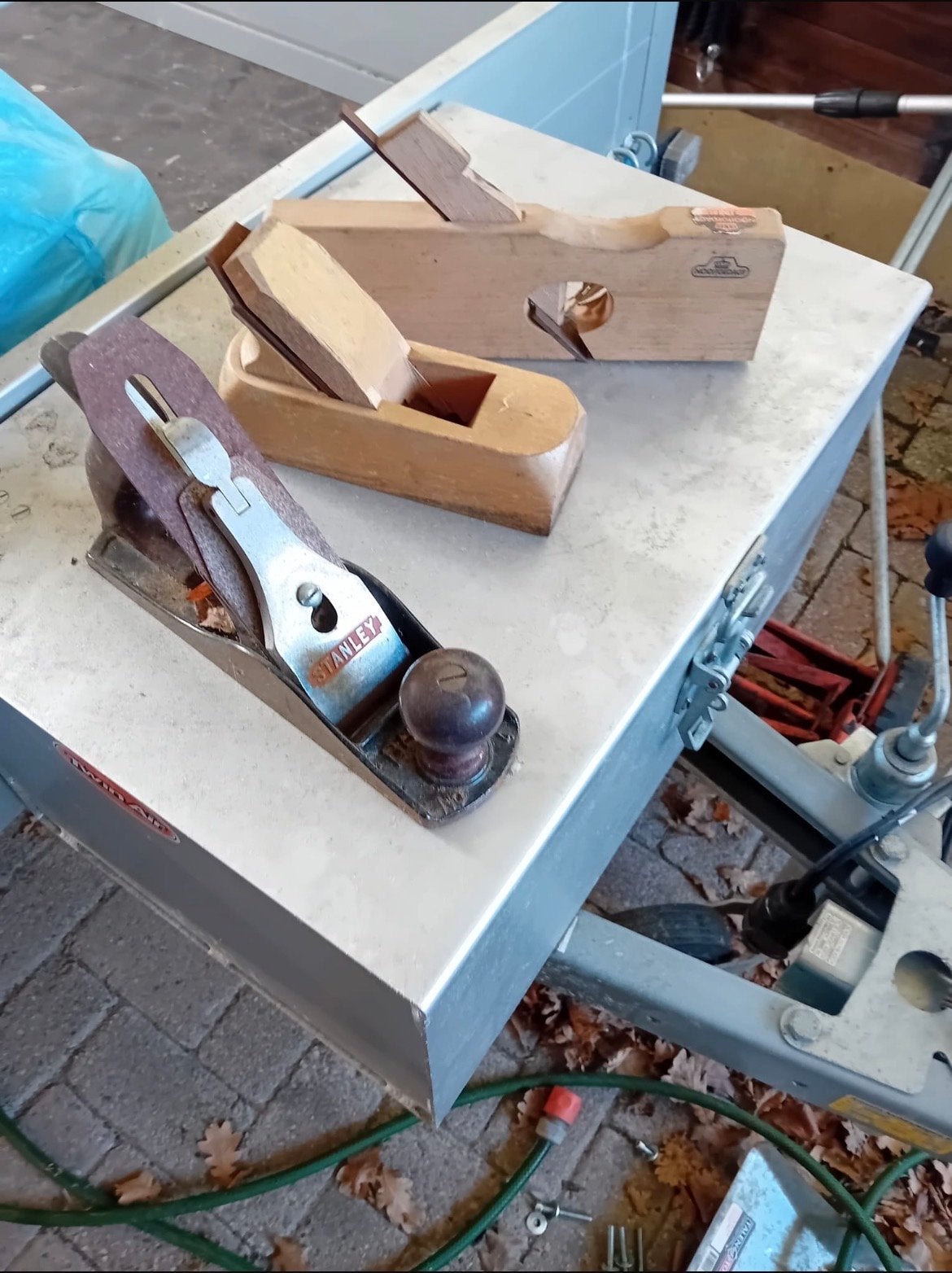 Set van 3 Vintage Schaafmachines - Stanley & Houten, Antiek en Kunst, Ophalen of Verzenden