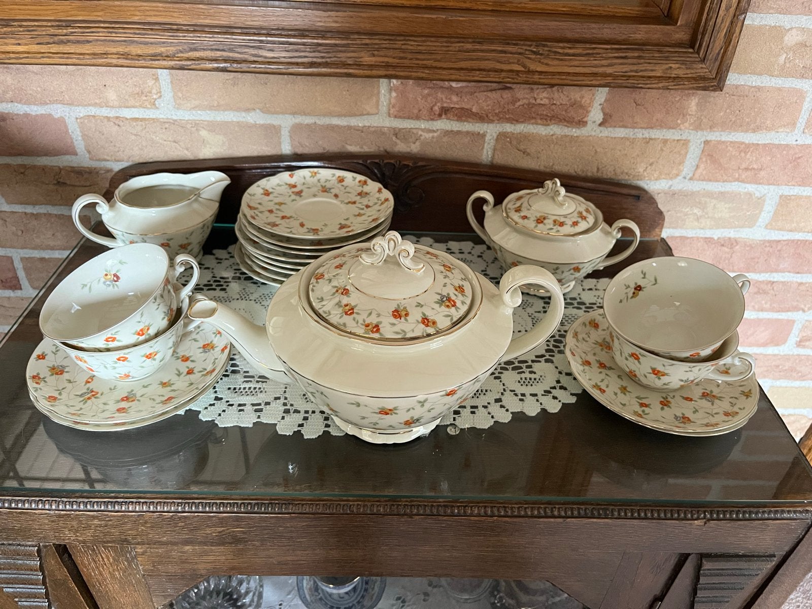Vintage Arzberg Bavaria Theeservies met Bloemmotief, Ophalen of Verzenden