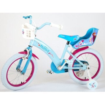 Mooie Disney Frozen II kinderfiets 16 inch -zeer nette staat, Ophalen, Zo goed als nieuw, 16 tot 20 inch, Zijwieltjes