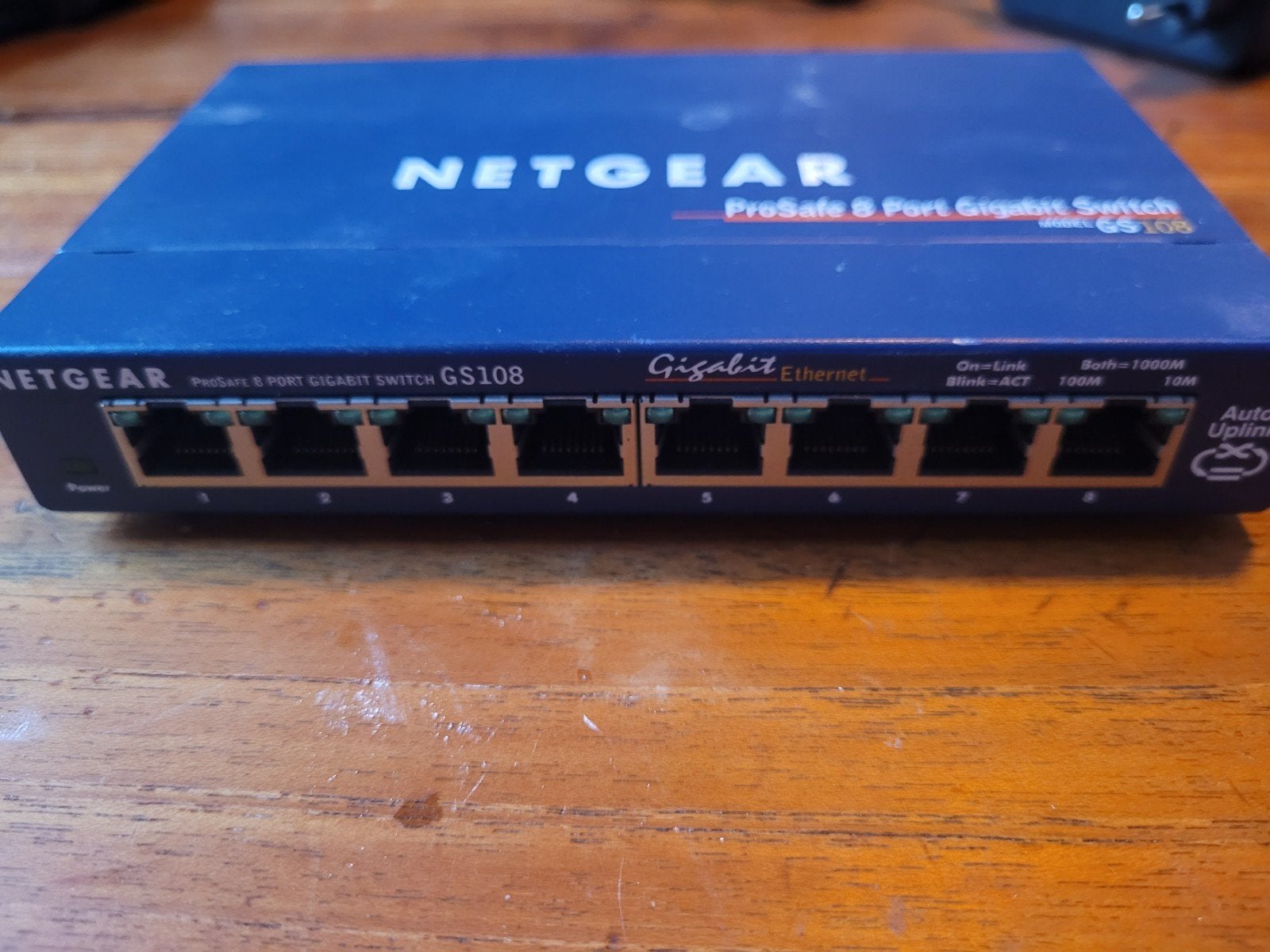 NETGEAR ProSafe 8-poorts Gigabit Switch GS108, Ophalen of Verzenden, Gebruikt