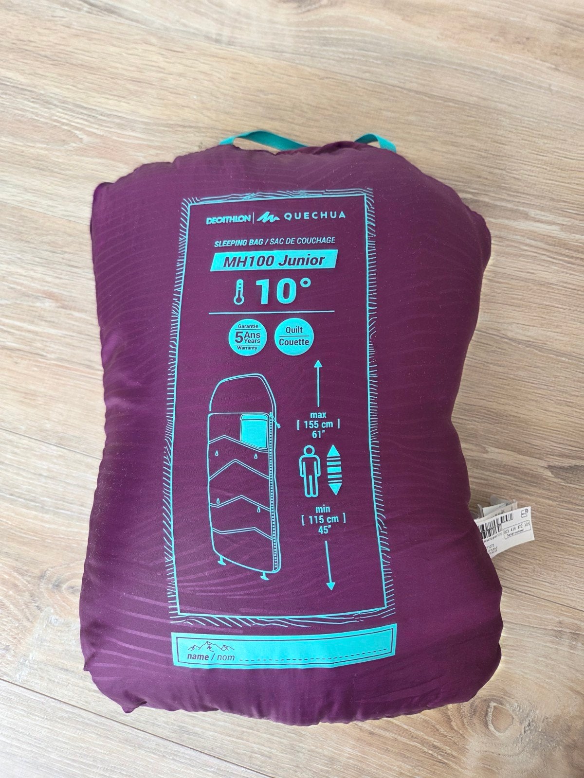 Decathlon Quechua MH100 Junior Kinderslaapzak  Comfort 10C, Ophalen of Verzenden, Gebruikt