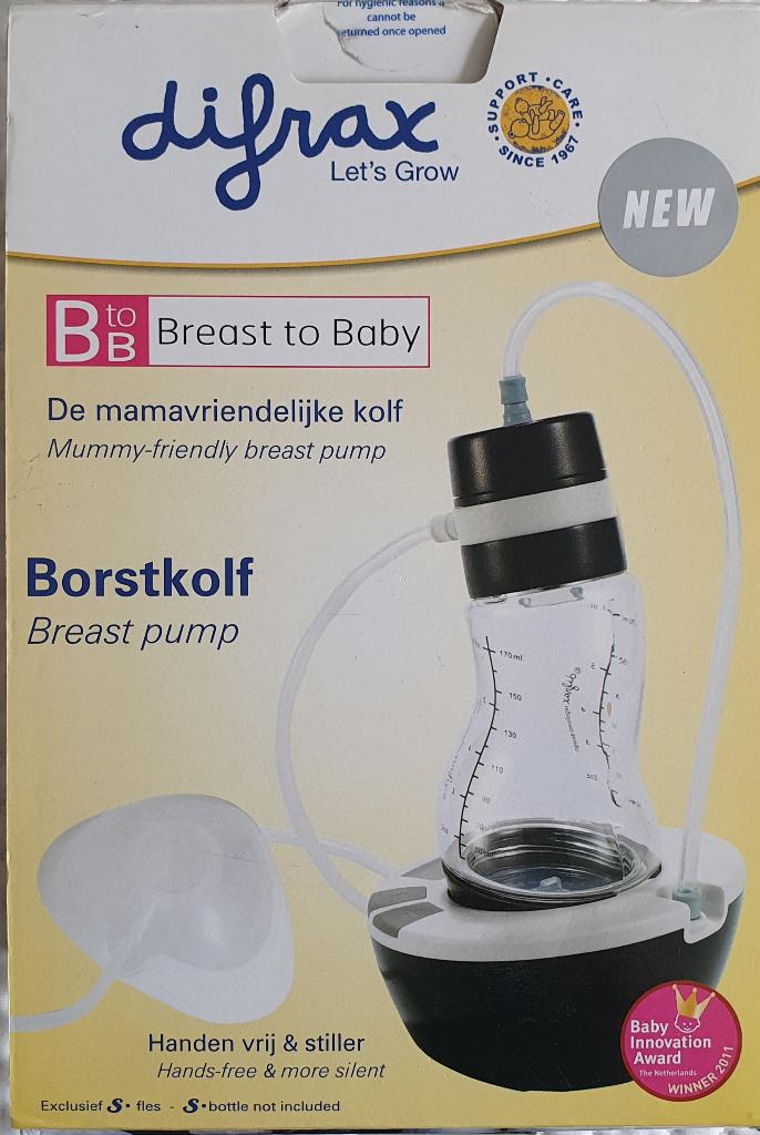 Difrax Breast to baby borstpump / borstkolf, Ophalen of Verzenden, Gebruikt, Borstkolf