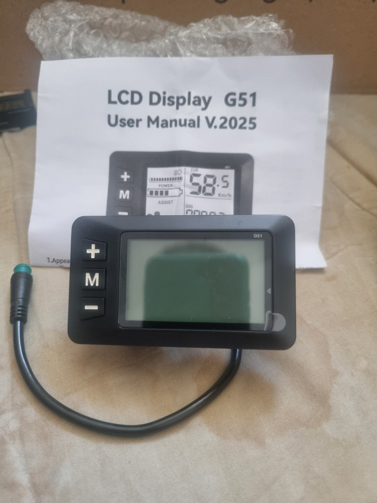 G51 Smart LCD Instrument 24V/36V/48V E-bike Display, Ophalen of Verzenden, Snelheidssensor, Nieuw