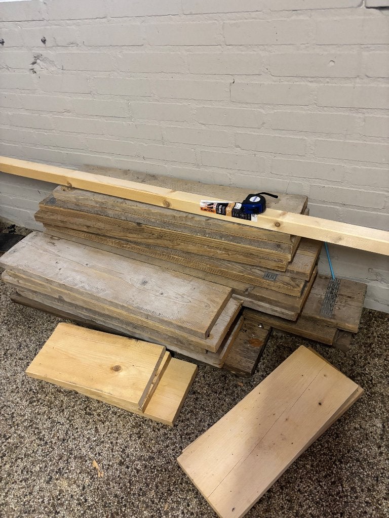 Steigerhout, Doe-het-zelf en Verbouw, Hout en Planken, Ophalen, Gebruikt, 25 tot 50 mm, 200 tot 250 cm