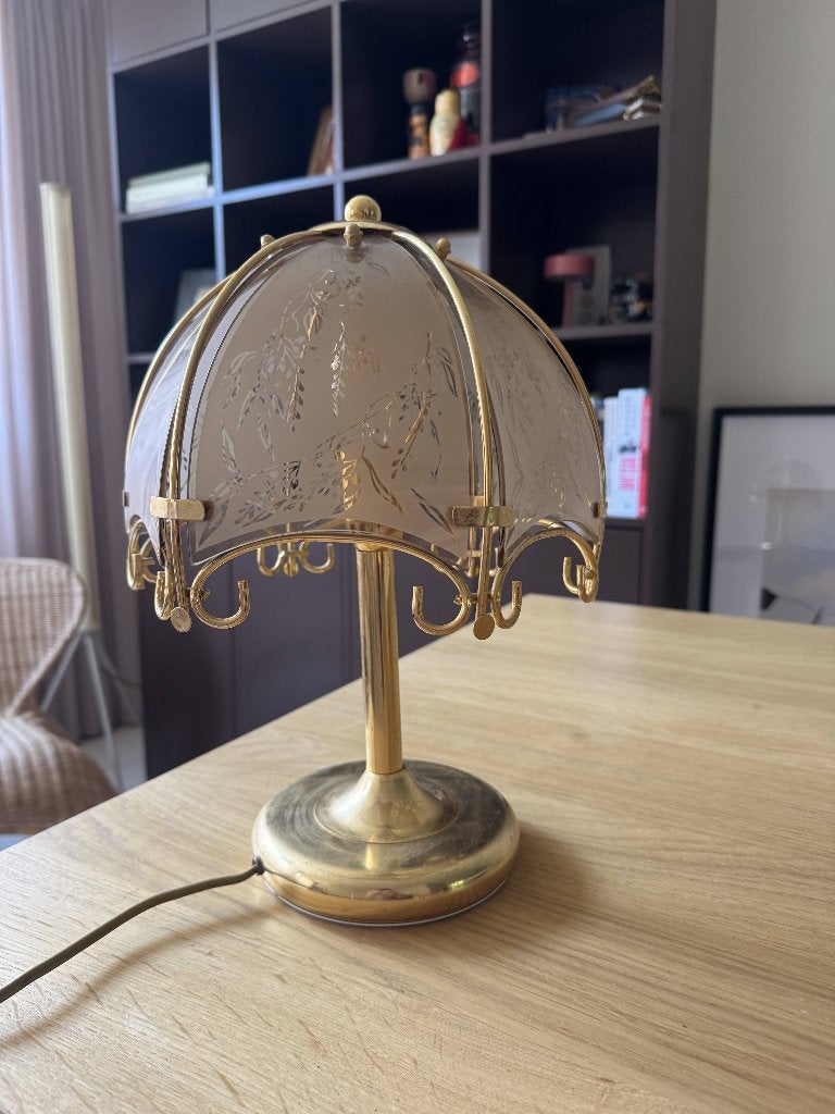 Art Deco lampje, Overige typen, Gebruikt, Art deco, Goud