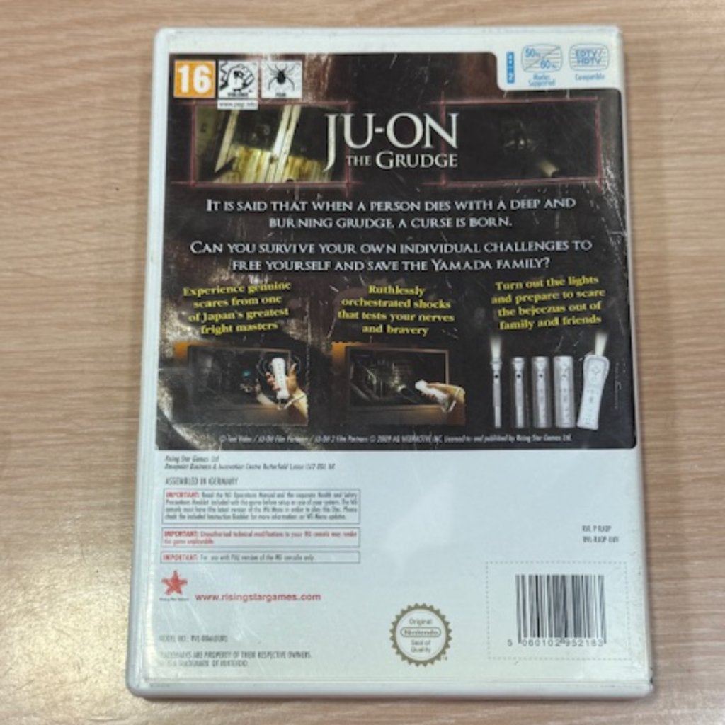 Wii JU-On The grudge in een zeer mooie staat met boekje, Nintendo, Zo goed als nieuw, Support@nintendo.com, 11-1 Hokotate-cho, Kamitoba, Minami-ku
Kyoto 601-8501
Japan