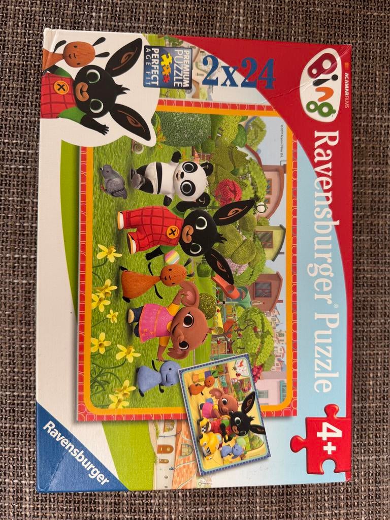 Bing Ravensburger Puzzel 2x24 stukjes, Kinderen en Baby's, Speelgoed | Kinderpuzzels, Ophalen of Verzenden, 10 tot 50 stukjes