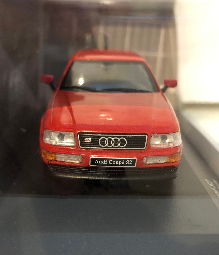 Solido 1:43 Audi S2 Coupe 1992 rood nieuw in display, Ophalen of Verzenden, Nieuw, Auto, Solido