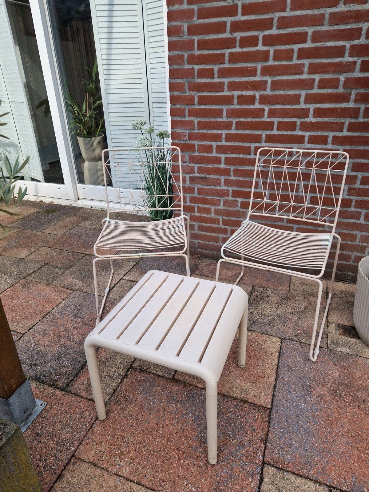 Bistro set, Ophalen, Gebruikt, Metaal