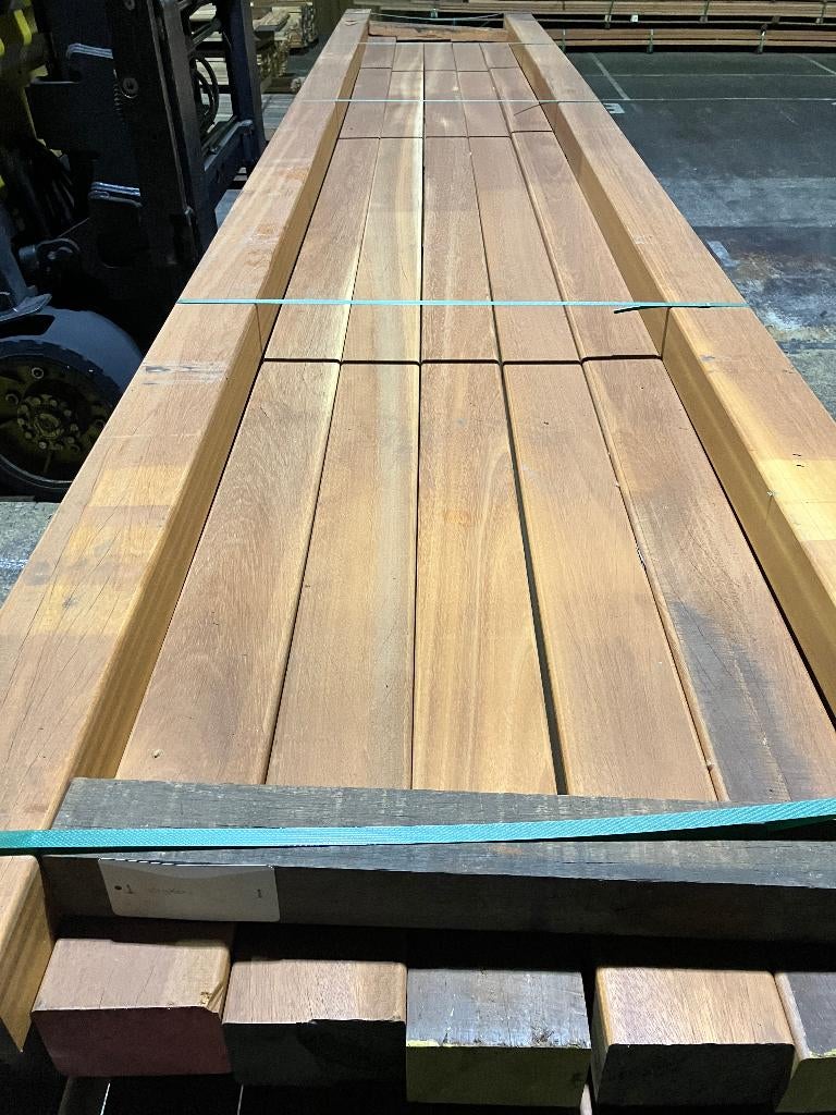 Hardhout-Tatajuba–balken-liggers-staanders-dragers-95x135mm, Ophalen, Nieuw, Hardhout, 250 cm of meer