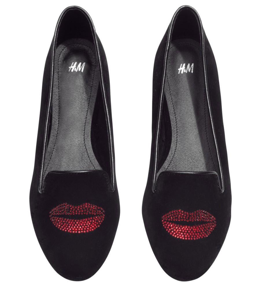 H&M zwarte instappers loafers slip-ons imitatiesuede kus 40, H&M, Nieuw, Ophalen of Verzenden, Instappers