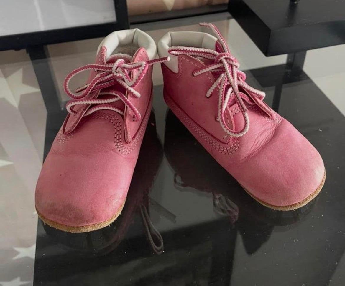 Timberland geheel leren babyschoentjes maat18, 11cm groot, Schoentjes, Jongetje of Meisje, Ophalen of Verzenden, Zo goed als nieuw