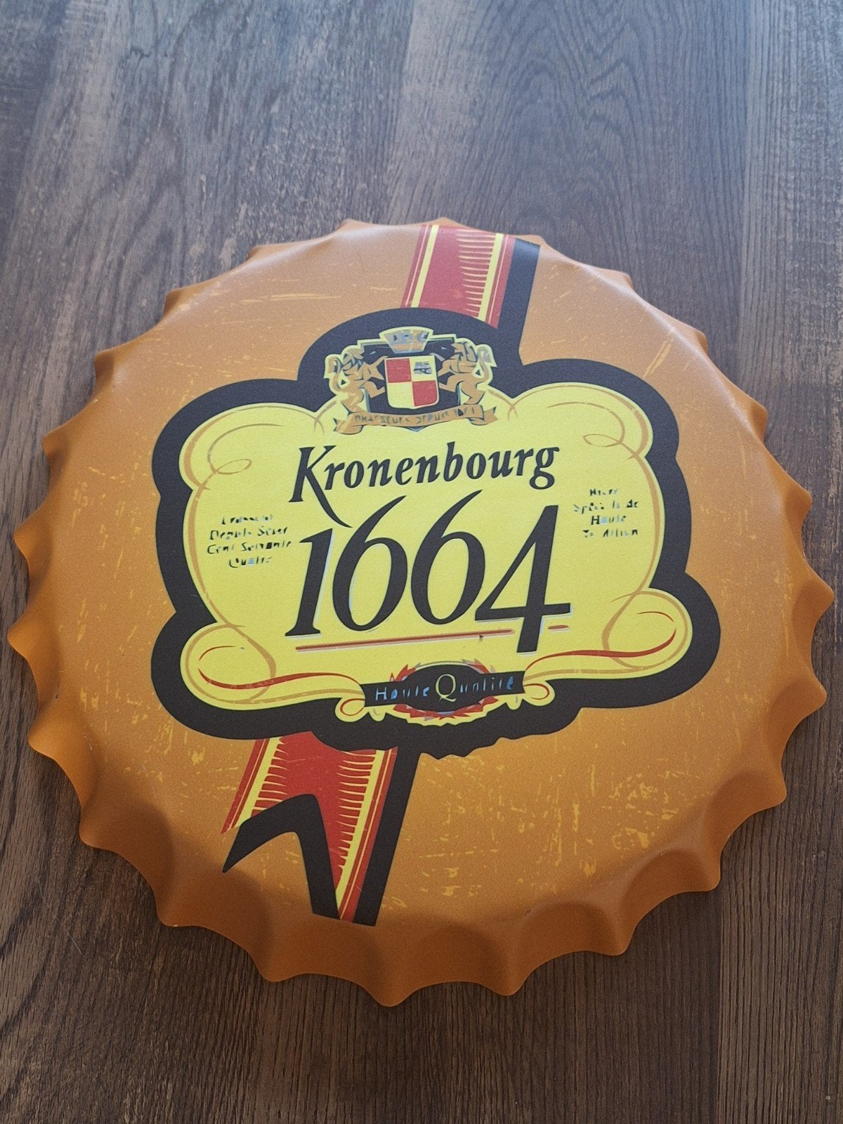 Kronenbourg bier wandbord, Ophalen of Verzenden, Reclamebord, Plaat of Schild, Overige merken