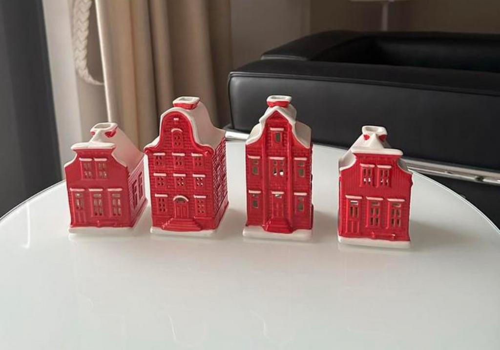 Hollandse huisjes 4 stuks, Diversen, Kerst, Ophalen of Verzenden, Nieuw